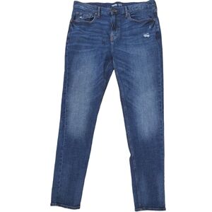 Old Navy jeans mens 36 x 34L Relaxed Slim straight leg built-in flex distressed